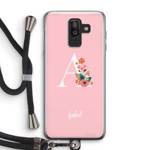 Pink Bouquet: Samsung Galaxy J8 (2018) Transparant Hoesje met koord