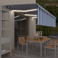 Luifel automatisch rolgordijn LED windsensor 6x3 cm blauw wit