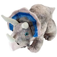 Pluche grijze Triceratops dinosaurus knuffel 25 cm - thumbnail