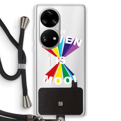 Het Leven Is Mooi: Huawei P50 Pro Transparant Hoesje met koord