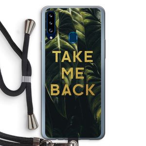 Take me back: Samsung Galaxy A20s Transparant Hoesje met koord