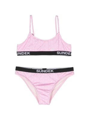 Bonton bikini à motif d'étoiles - Rose