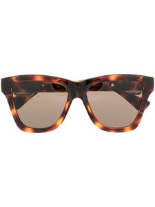 Moschino Eyewear lunettes de soleil à effet écaille de tortue - Marron