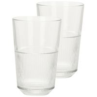 Whisky glazen - 4x - transparant - 360 ml - 8 x 13 cm