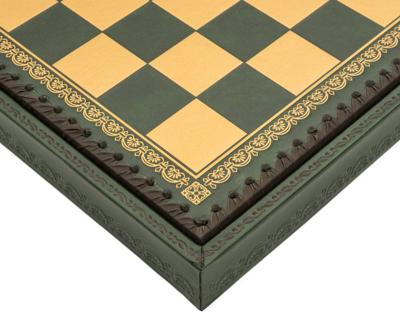 De Italiaanse Verde 35 cm Backgammon Set met Verwijderbaar Deksel, Schaakbordoptie, Dobbelstenen en Dammen.