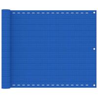 VidaXL Balkonscherm 75x400 cm HDPE blauw