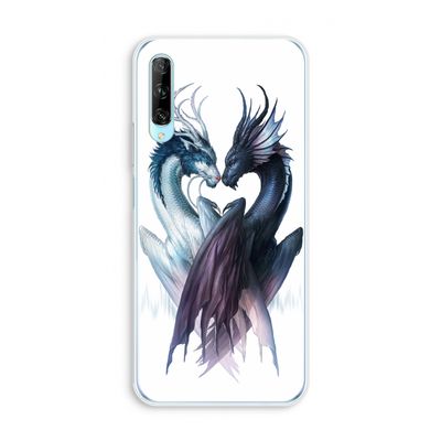 Yin Yang Dragons: Huawei P Smart Pro Transparant Hoesje