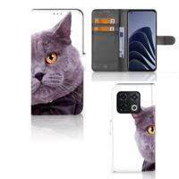 OnePlus 10 Pro | Telefoonhoesje | Met pasjeshouder | Kat