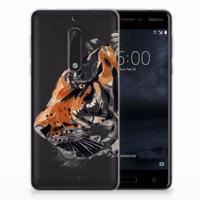 Smartphone hoesje Nokia 5 Watercolor Tiger