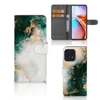 Bookcase voor Motorola Edge 40 Pro Marmer Groen | Portemonnee hoesje