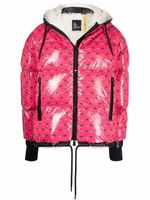 Moncler Grenoble veste matelassée à logo imprimé - Rose - thumbnail