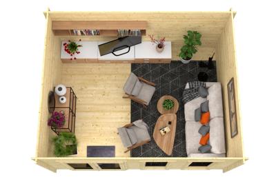 Blokhut - Tuinhuis Annabel | 40 mm | vuren Red Class Wood geïmpregneerd