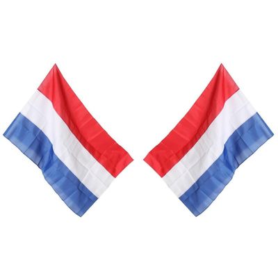 2x Vlaggen Nederland 100 x 150 cm
