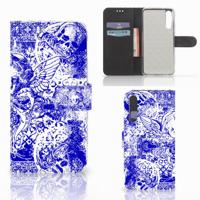 Telefoonhoesje met Naam Huawei P20 Pro Angel Skull Blauw