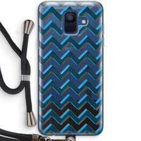 Onderbroken lijn: Samsung Galaxy A6 (2018) Transparant Hoesje met koord