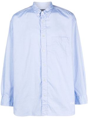 Comme des Garçons Homme chemise en coton à manches longues - Bleu