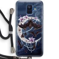 Vleermuizen Maan: Samsung Galaxy A6 (2018) Transparant Hoesje met koord
