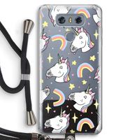 Rainbow Unicorn: LG G6 Transparant Hoesje met koord