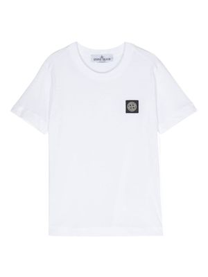 Stone Island Junior t-shirt en jersey de coton - Blanc