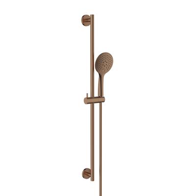 Glijstang set Wiesbaden UniMatch | 75 cm | Incl.Handdouche en Doucheslang | Messing | Rond | Geborsteld brons koper
