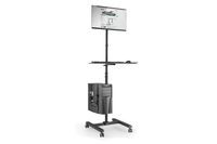 Digitus DA-90374 PC/monitor-trolley 1-voudig 43,2 cm (17) - 81,3 cm (32) Zwart In hoogte verstelbaar, Toetsenbordhouder, Kantelbaar, Roteerbaar, Zwenkbaar - thumbnail