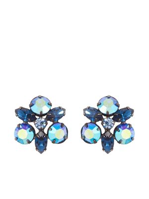 Susan Caplan Vintage boucles d'oreilles serties de cristaux (années 1950) - Bleu