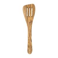 Spatel met gleuven olijfhout - bruin - 30 cm