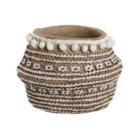 Grondlegger Home ESPRIT Wit Bruin Beige Lichtbruin Cement Tropisch 25 x 25 x 18 cm