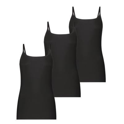 Ten Cate Secrets Spaghetti Top 3-pack Zwart-L