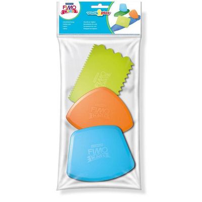 Fimo Kleigereedschap Junior Groen/oranje/blauw 3 Stuks Fimo Kleigereedschap Junior Groen/oranje/blauw 3 Stuks