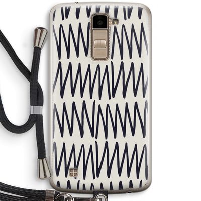 Marrakech Zigzag: LG K10 (2016) Transparant Hoesje met koord