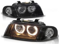 Tuning-Tec Koplampen dual halo rims voor Audi A4 11 94-12 98 ANGEL EYES ZWART - thumbnail