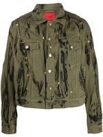 KUSIKOHC veste en jean à détails de clous - Vert