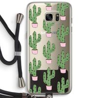 Cactus Lover: Samsung Galaxy S7 Edge Transparant Hoesje met koord