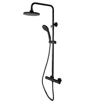 Doucheset Fox Opbouw Rond Mat Zwart Doucheset Fox Opbouw Rond Mat Zwart