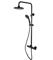 Doucheset Fox Opbouw Rond Mat Zwart