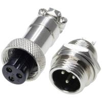 Pollin 453542 Ronde connector Bus, inbouw, Stekker Totaal aantal polen: 3 1 set(s)