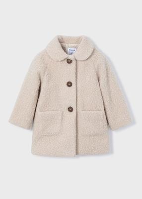 Mayoral winter shearling jas meisjes - zand