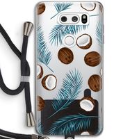 Kokosnoot roze: LG V30 Transparant Hoesje met koord