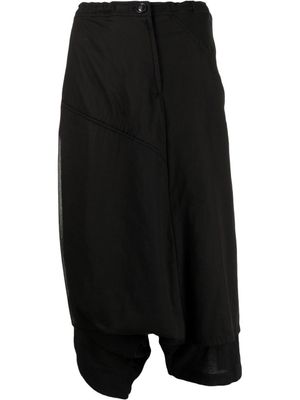 Y's pantalon court à design asymétrique - Noir