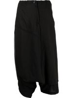 Y's pantalon court à design asymétrique - Noir