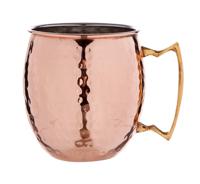 Cosy & Trendy Cocktailbeker Moscow Mule - Gehamerd Koper - 450 ml
