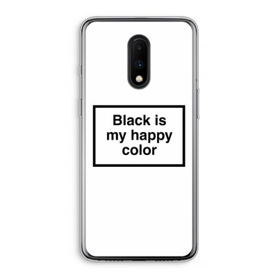 Black is my happy color: OnePlus 7 Transparant Hoesje
