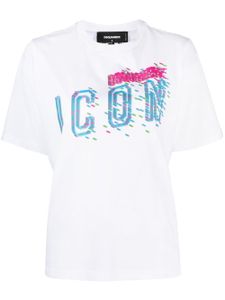 DSQUARED2 t-shirt en jersey à logo imprimé - Blanc