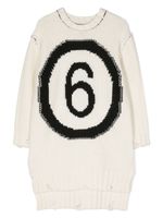 MM6 Maison Margiela Kids robe pull à logo intarsia - Blanc - thumbnail