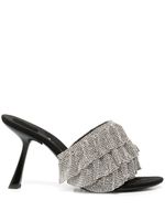 Alexander Wang mules Nala 105 mm à ornements en cristal - Noir