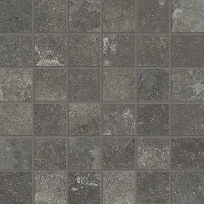 Mozaïektegel JOS. Reused WAMoz.300X300 Anthracite 10mm Mat R10