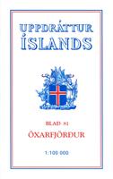 Wandelkaart - Topografische kaart 81 Atlaskort Oxarfjordur | Ferdakort
