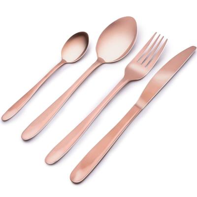 Alpina Bestekset - 16-delig - 4 personen - mat - koperkleurig - RVS