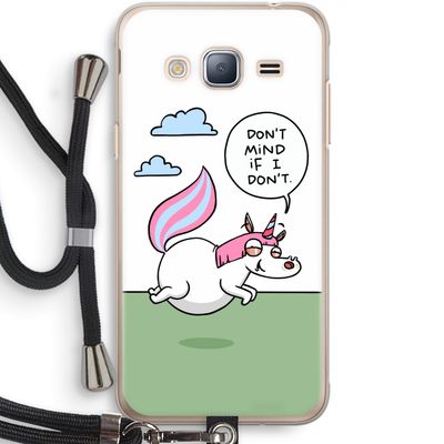 Unicorn: Samsung Galaxy J3 (2016) Transparant Hoesje met koord